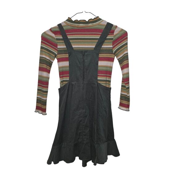 NWT Bonnie Jean Girls 2-Piece Outfit Size 7 – Green Overall Dress Set - Picture 3 of 9